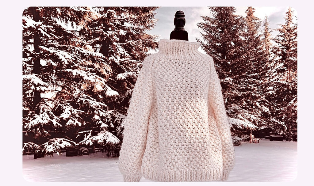 【2plan】Confuse shine see-through knit Knit N0.2 - Cream — LALAPINE